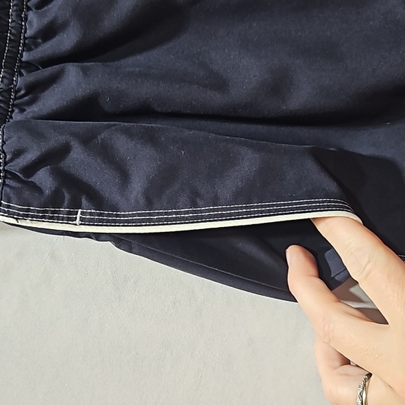 Men's TYR, Swim Trunks, Shorts, Navy Blue, Pockets, Elastic Waist, White Trim, M - Picture 4 of 11